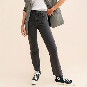 Rolla’s Original High Rise Straight Leg Jeans Washed Black Size 25